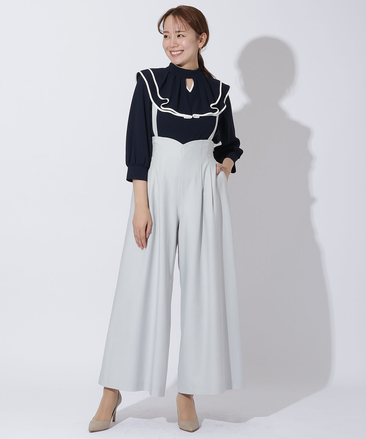 アンドクチュール「サスペ付きワイドパンツ」|その他|