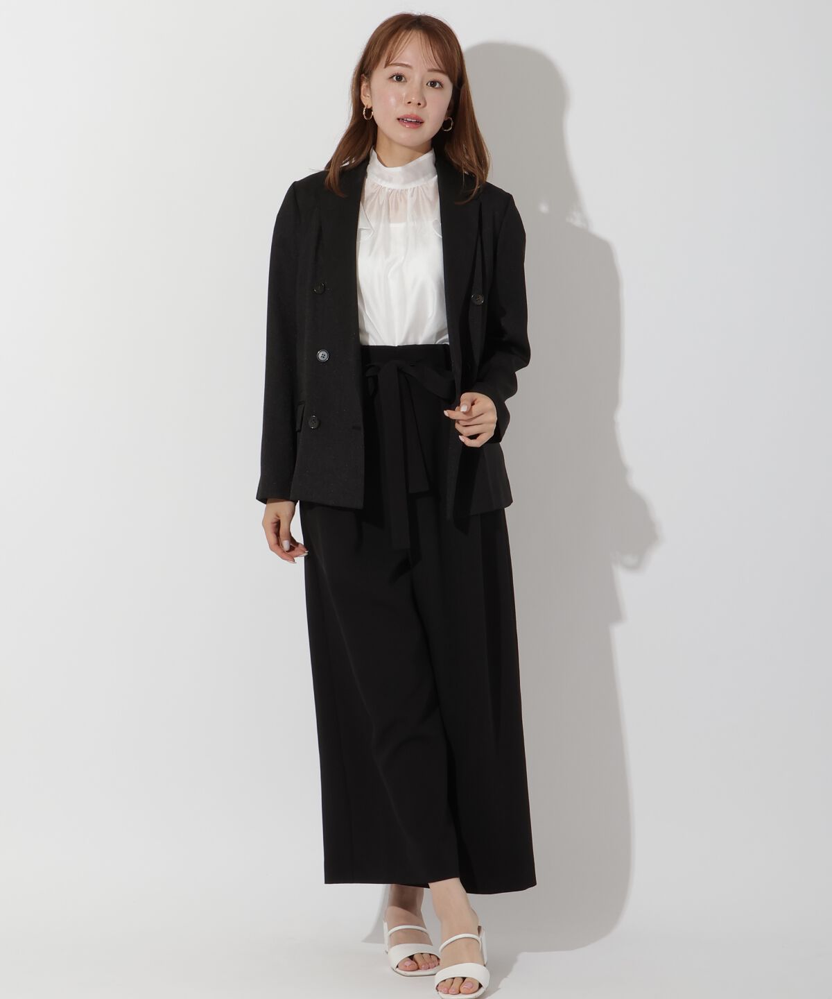 アンドクチュール「麻調テーラードジャケット」|テーラードジャケット|