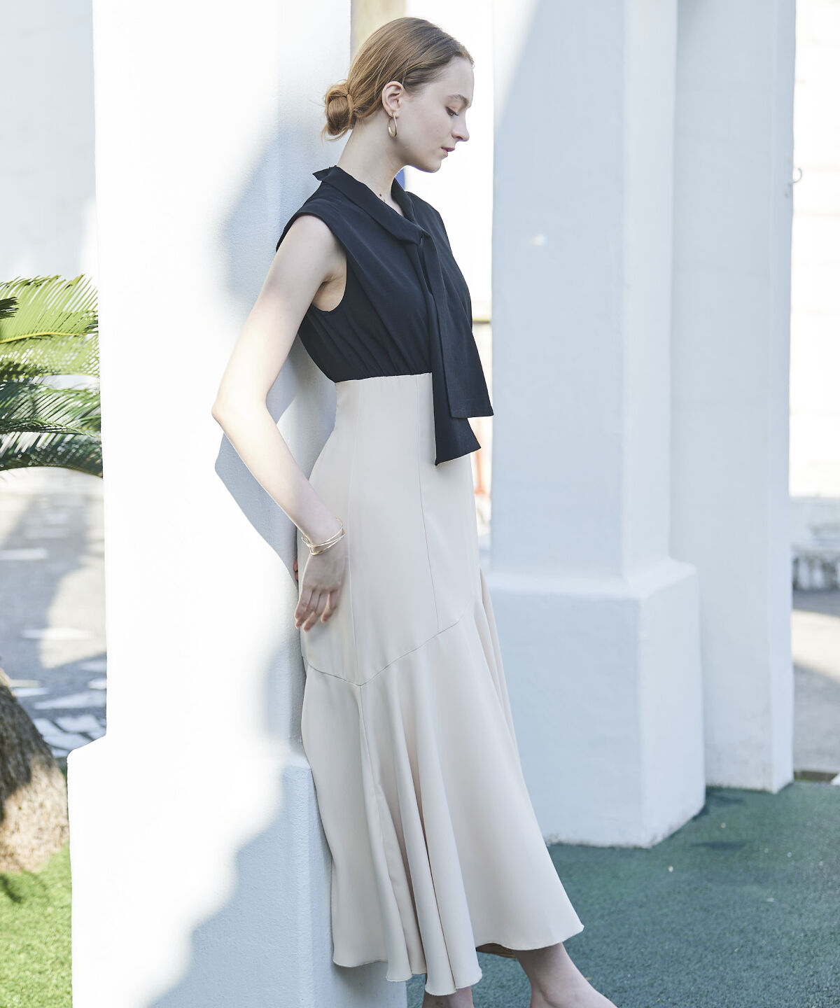 アンドクチュール「ボウタイ付きマーメイドドレス」|ドレス|