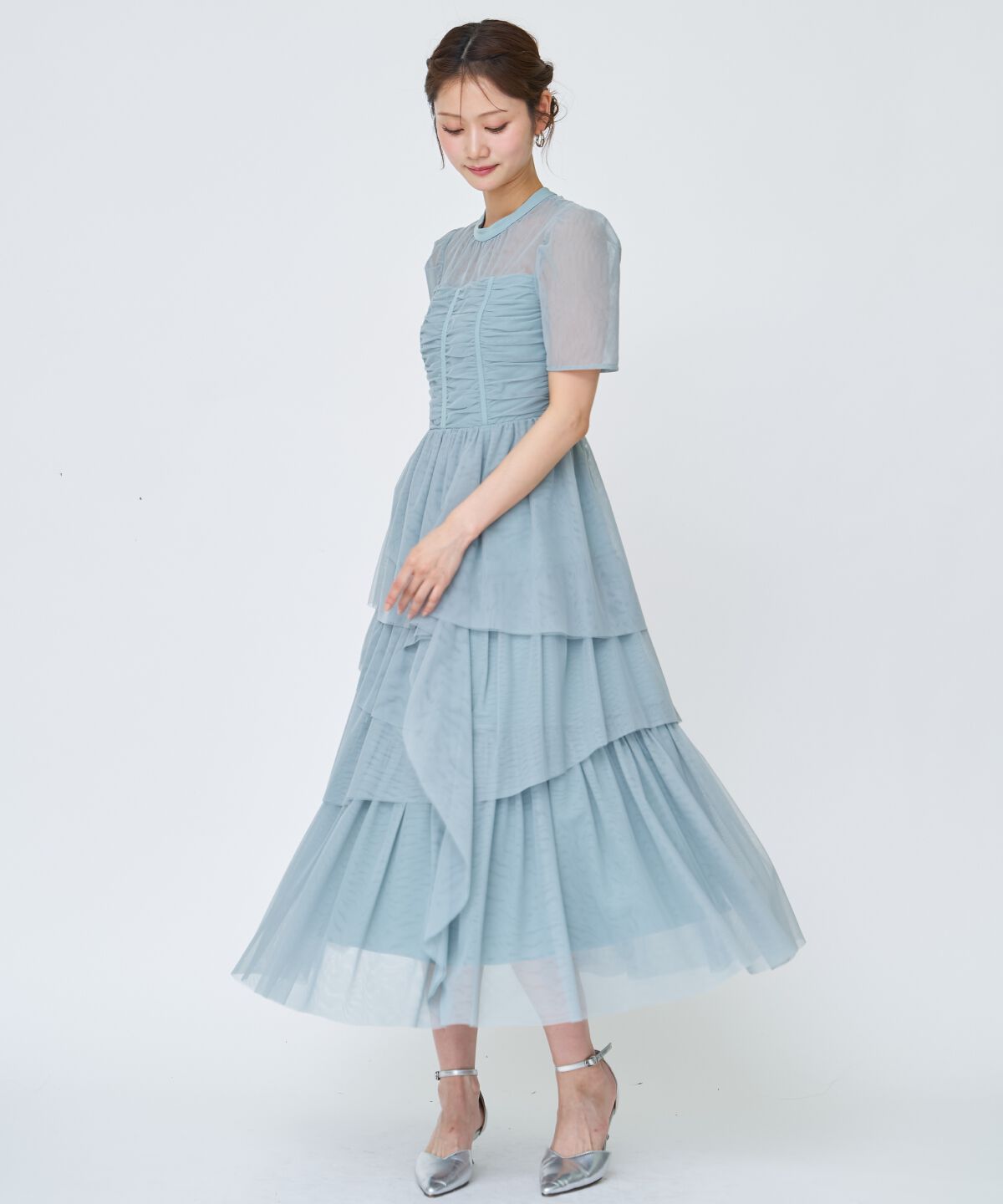 アンドクチュール「チュールギャザードレス」|ドレス|