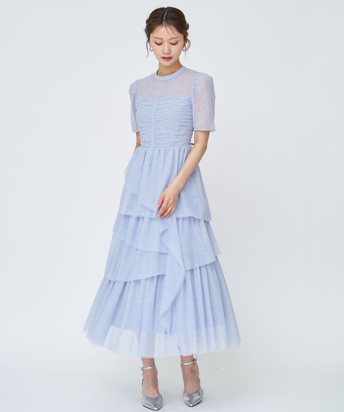 アンドクチュール「チュールギャザードレス」|ドレス|