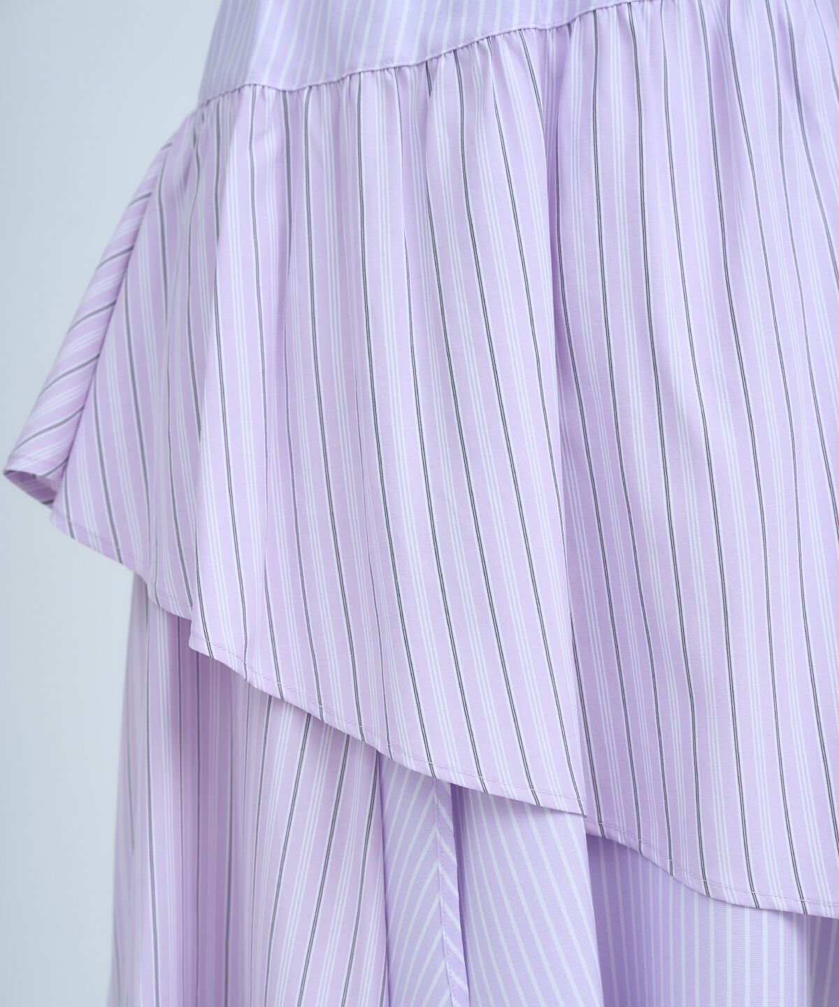 アンドクチュール「マルチストライプスカート」|フレア|