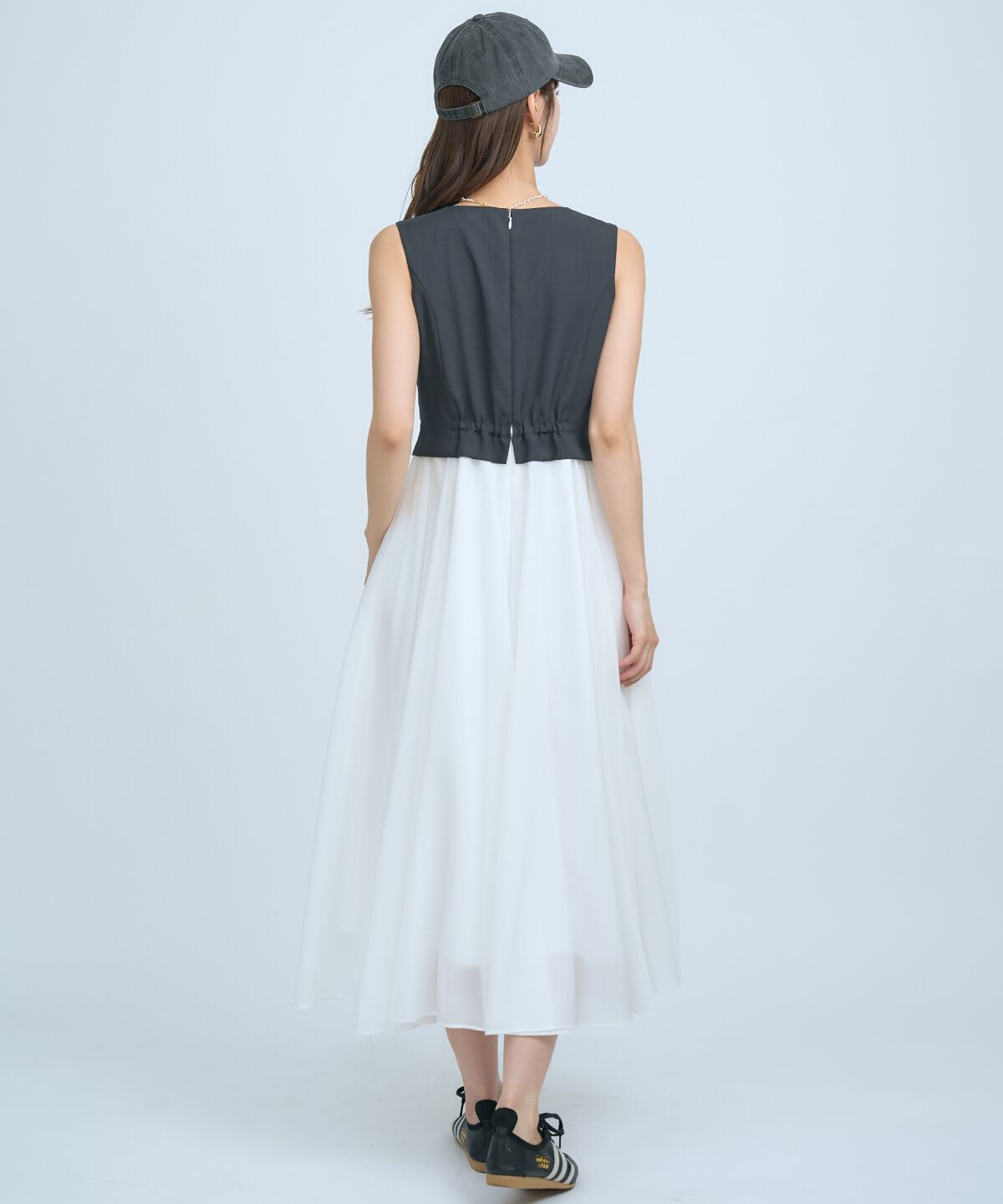 アンドクチュール「ショートジレレイヤードワンピース」|ワンピース|