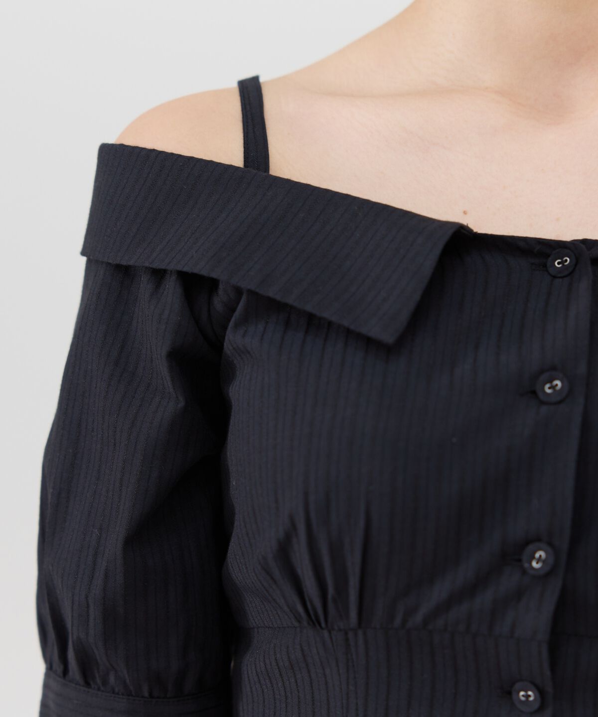 REDYAZEL「ストライプオフショルミニワンピース」|ワンピース|