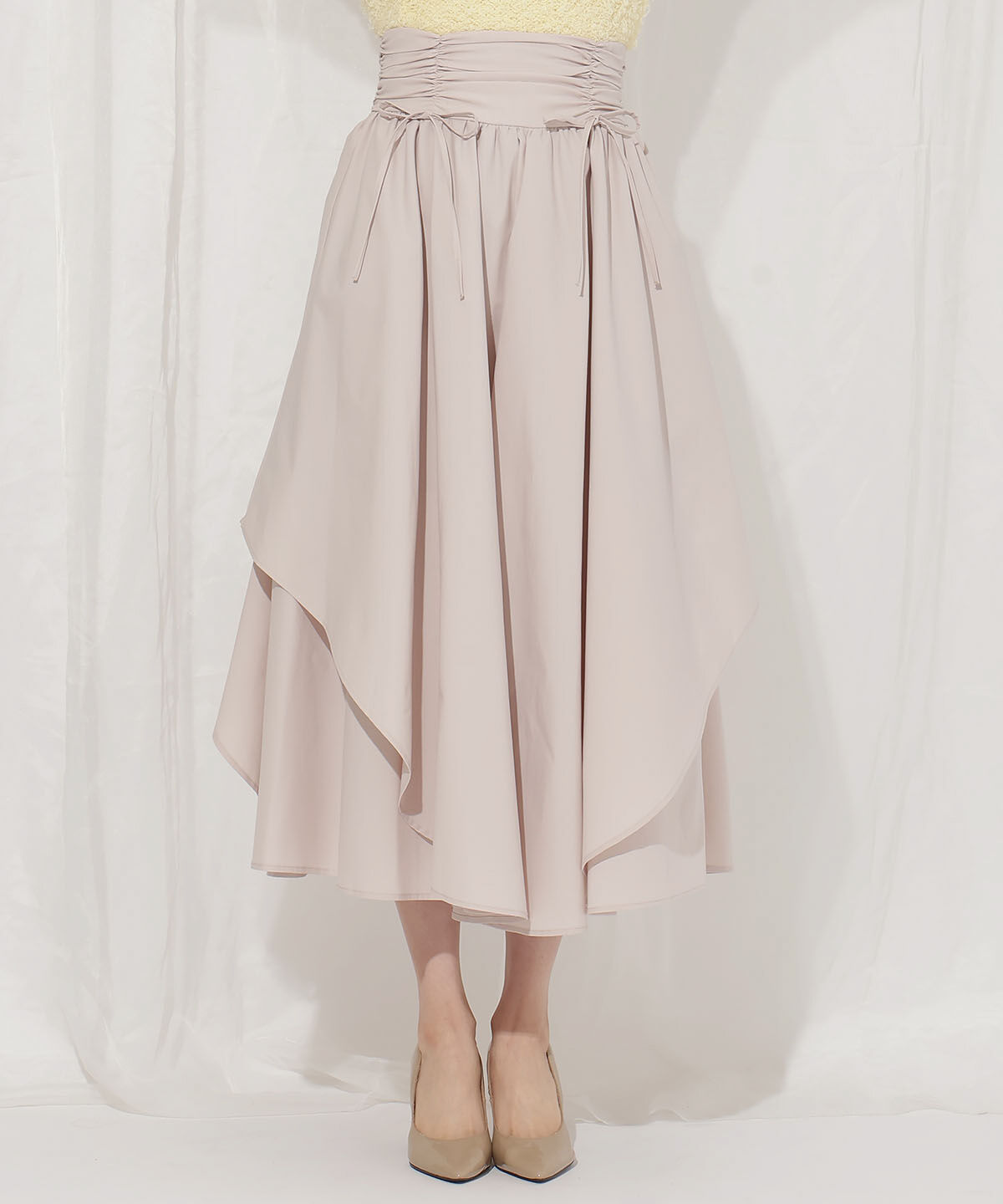 WILLSELECTION「ドロスト風リボンスカート」|フレア|