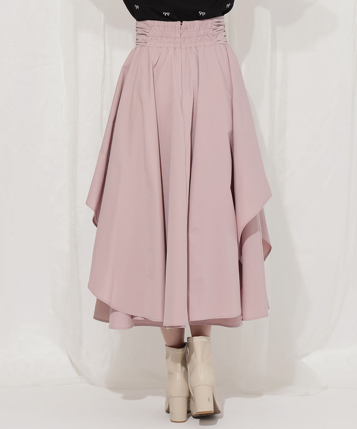 WILLSELECTION「ドロスト風リボンスカート」|フレア|