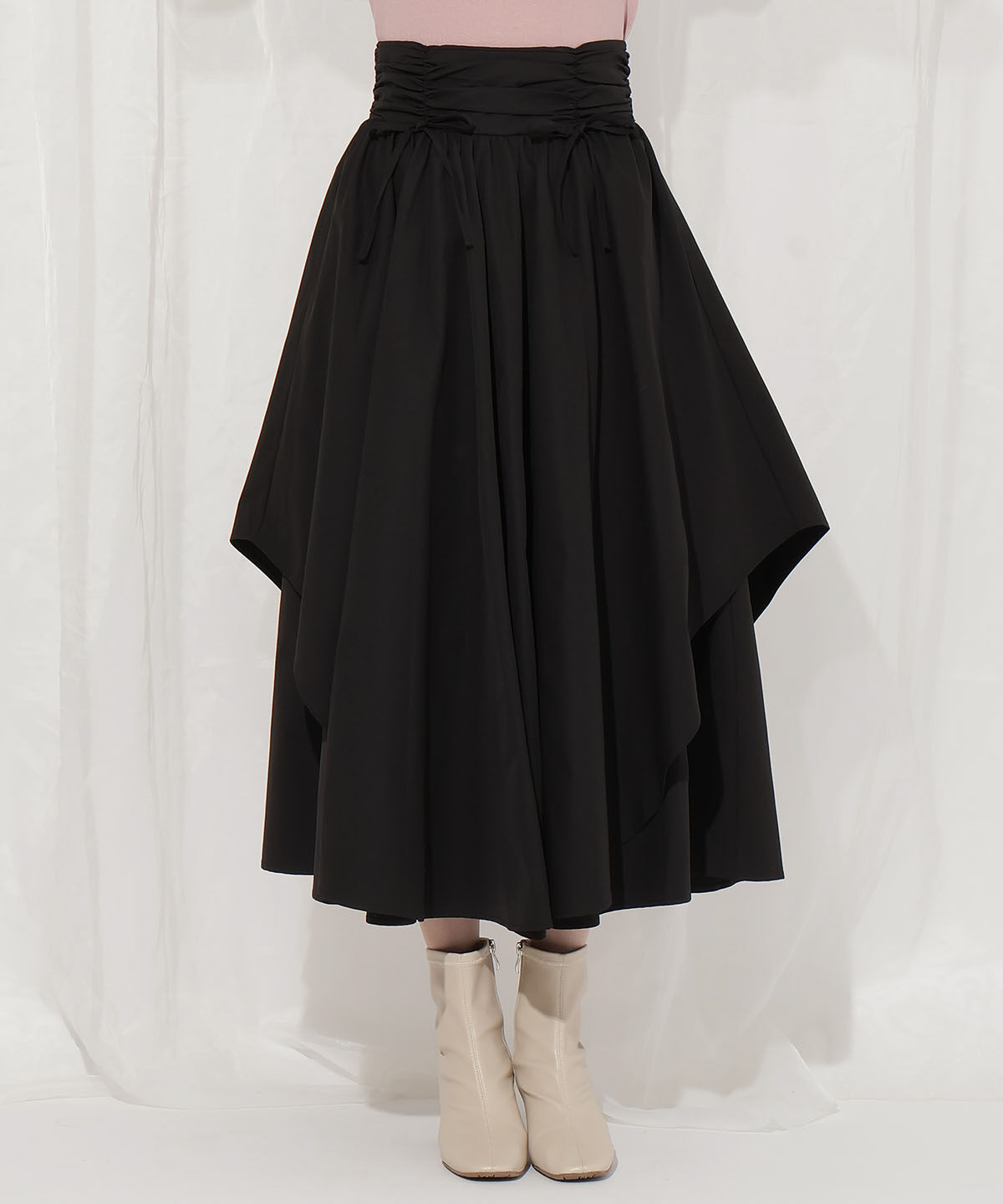 WILLSELECTION「ドロスト風リボンスカート」|フレア|