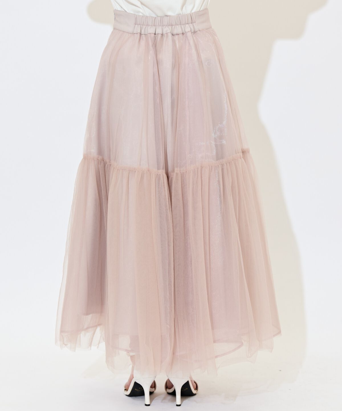 WILLSELECTION「ニュアンスカラーチュールティアードスカート」|フレア|