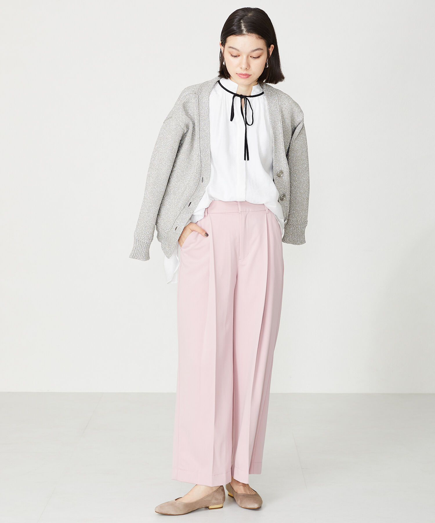 ORiental TRaffic「【WEB限定 / 累計16万足突破】ポインテッドトゥ フラット パンプス /R-4007 通勤靴 厚手クッション」|パンプス|