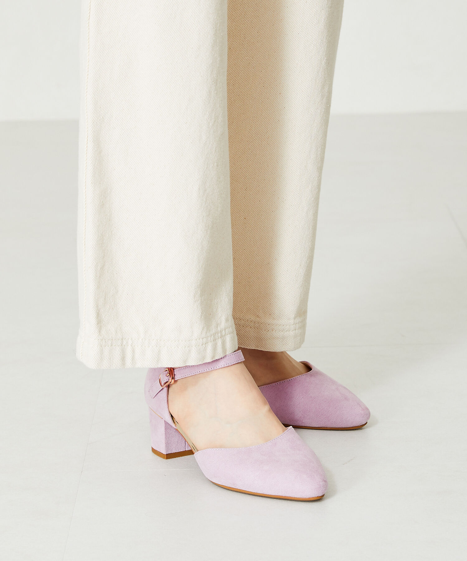 ORiental TRaffic「セパレートラインヒールパンプス/45101」|パンプス|PURPLE