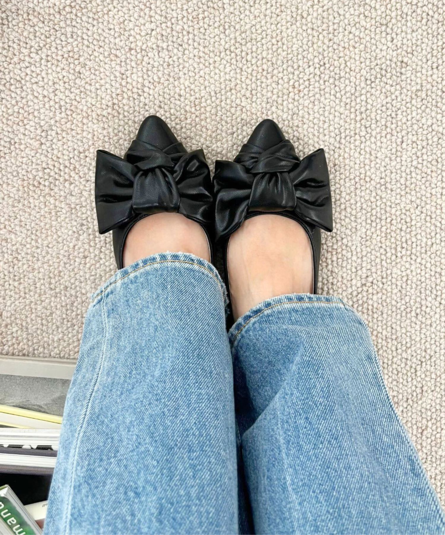 ORiental TRaffic「ビッグリボン フラット パンプス /41302 」|パンプス|BLACK