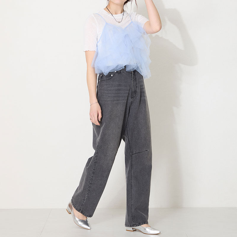 ORiental TRaffic「【WEB限定】スリットカット ポインテッドトゥ ヒール パンプス /55105 通勤 Vカット シンプル」|パンプス|