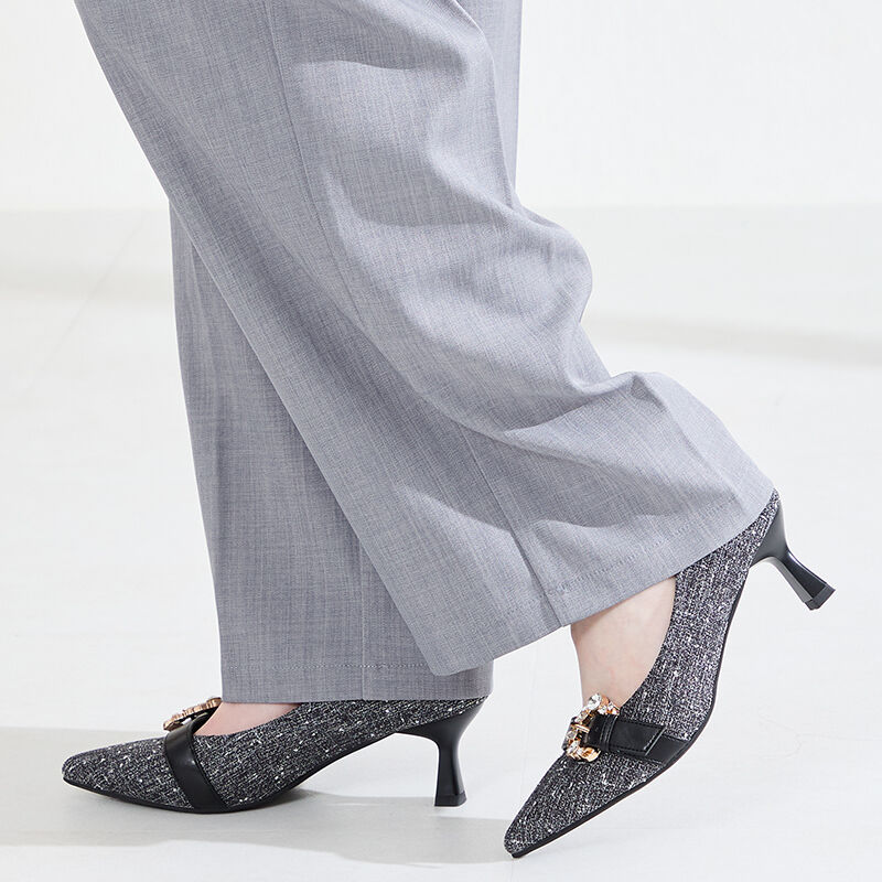 ORiental TRaffic「●2026春夏新作●ビジューバックルヒールパンプス/61104」|パンプス|