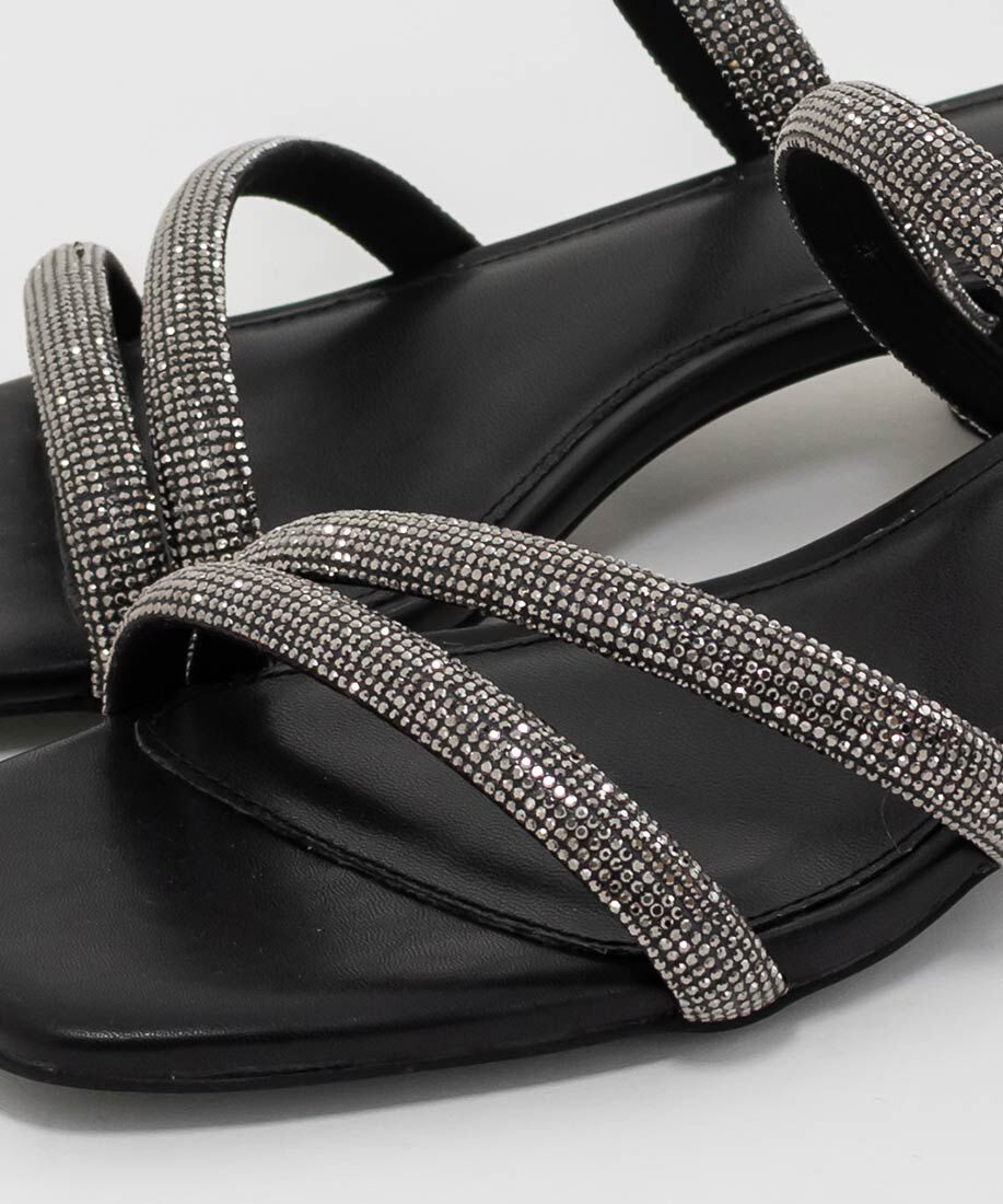  「クリアヒールビジューストラップサンダル」|サンダル|