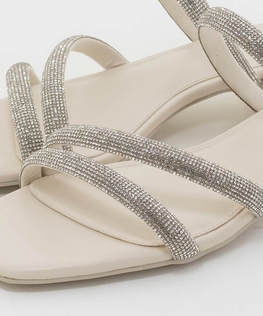  「クリアヒールビジューストラップサンダル」|サンダル|