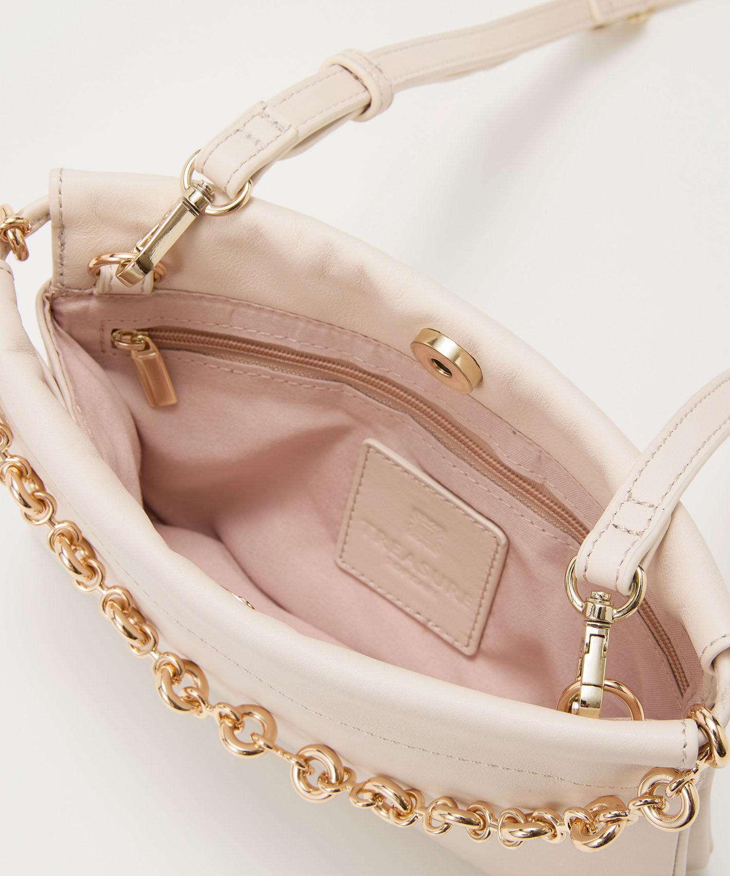 TOPKAPI TREASURE「【TREASURE TOPKAPI】スムース レザー チェーン付き スワローマチ ミニ ショルダー バッグ」|ショルダー・メッセンジャー|