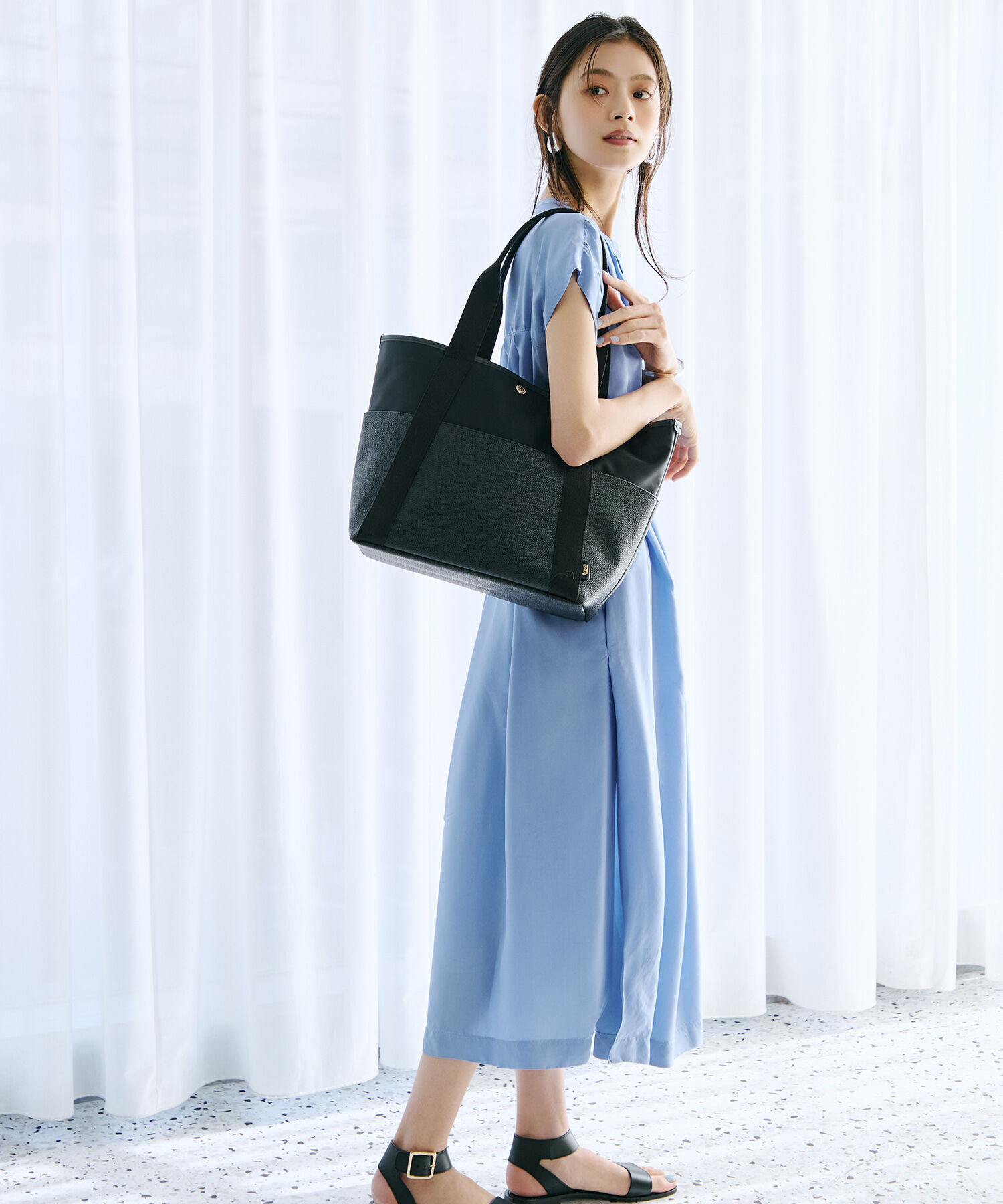 TOPKAPI BREATH「【TOPKAPI &times; 藤本美貴さんコラボ】スコッチグレイン 10ポケット トートバッグ L/マザーズバッグ/撥水」|トートバッグ|