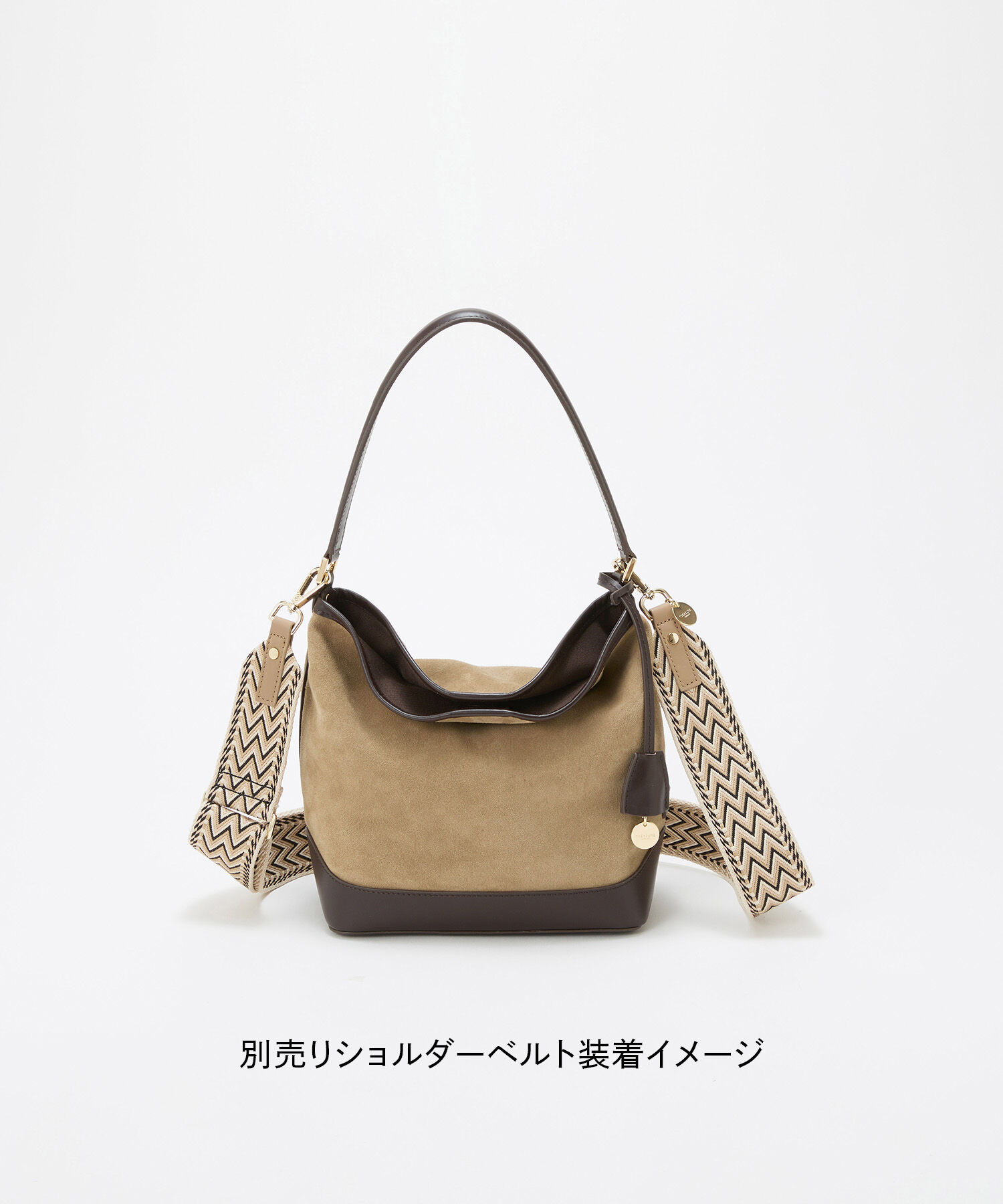 TOPKAPI TREASURE「【TREASURE TOPKAPI】スエード レザーコンビ ワンショルダーバッグ チャーム付き」|ショルダー・メッセンジャー|