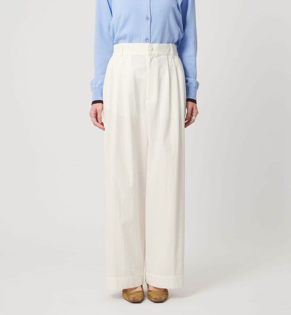 UNITED ARROWS「ツイル ダブルタック イージーパンツ OFF WHITE」|チノ|