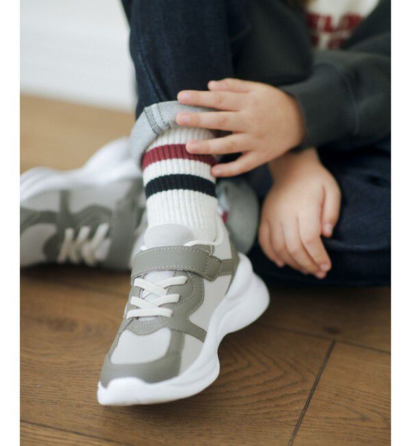 UNITED ARROWS green label relaxing「【別注】＜瞬足＞プラットフォーム スニーカー / キッズ   19cm-25cm」|スニーカー|MD.GRAY