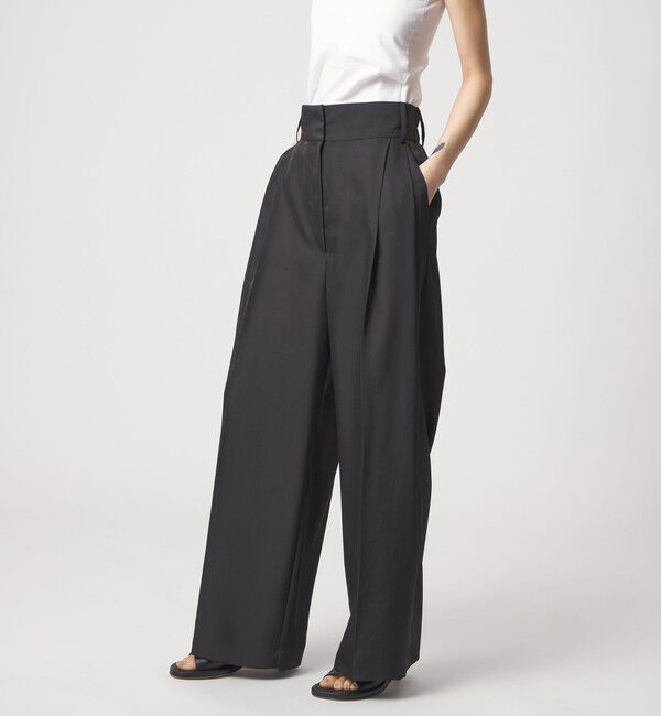 EMMEL REFINES「＜EMMEL REFINES＞EM LT/ツイル 2タック トロミパンツ」|チノ|