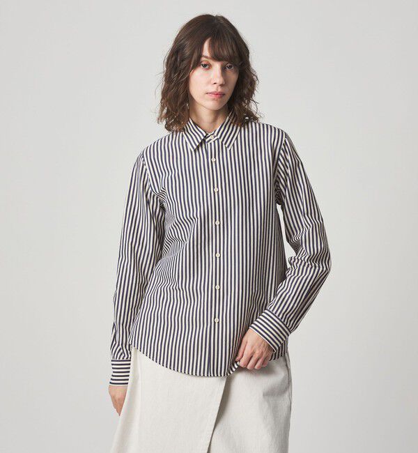 STEVEN ALAN「＜Steven Alan＞コットン キュプラ ストライプ シャツ」|シャツ・ブラウス|