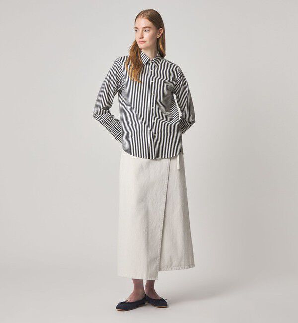 STEVEN ALAN「＜Steven Alan＞コットン キュプラ ストライプ シャツ」|シャツ・ブラウス|