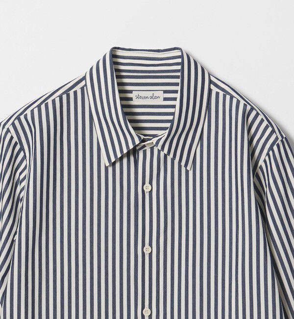 STEVEN ALAN「＜Steven Alan＞コットン キュプラ ストライプ シャツ」|シャツ・ブラウス|