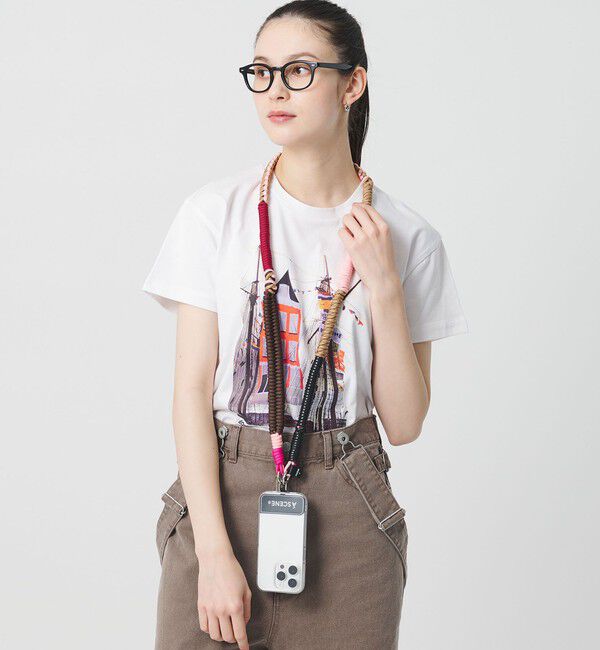 BEAUTY&YOUTH UNITED ARROWS「＜A SCENE＞Design paracord shoulder スマホショルダー ピンク」|その他|