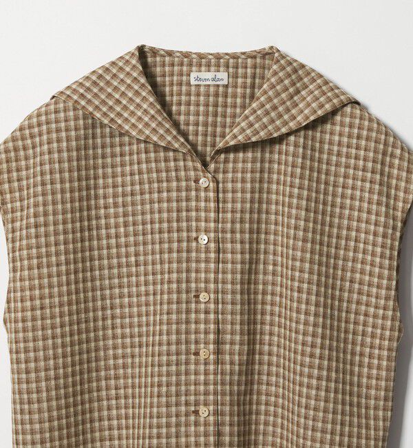 STEVEN ALAN「＜Steven Alan＞チェック ショートスリーブ シャツ」|シャツ・ブラウス|