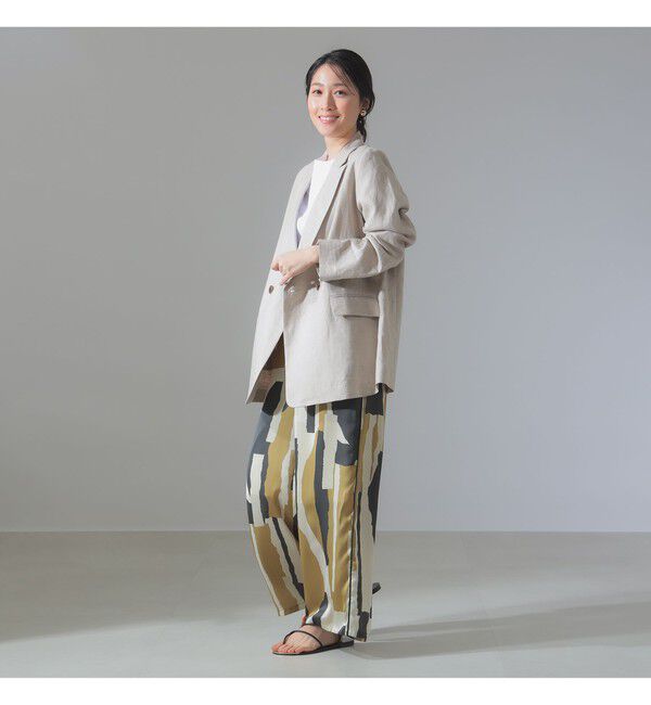 Demi-Luxe BEAMS 「ダブルブレスト リネン ジャケット」|ダッフルコート|