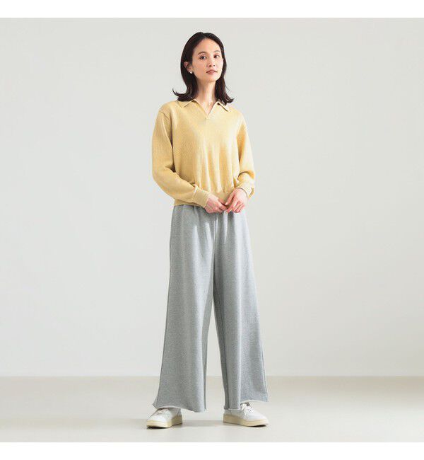 Demi-Luxe BEAMS 「【別注】BATONER / リネン スキッパーネック ニット」|ニット・セーター|