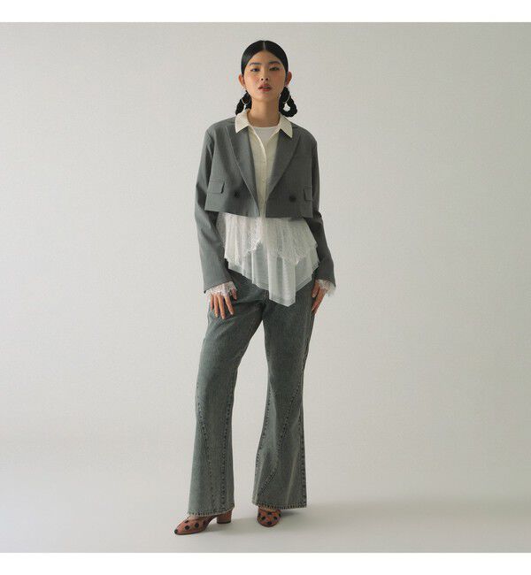 Ray BEAMS 「デニム フレア パンツ」|デニム|