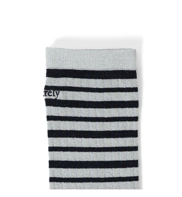 BEAMSBOY「maturely / ラメ ボーダー タビ ソックス」|ソックス|