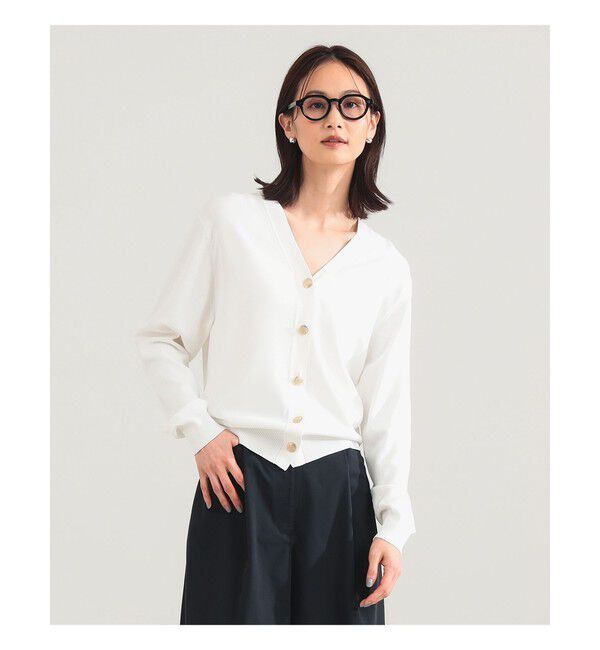 Demi-Luxe BEAMS 「メタルボタン Vネック カーディガン」|ニット・セーター|