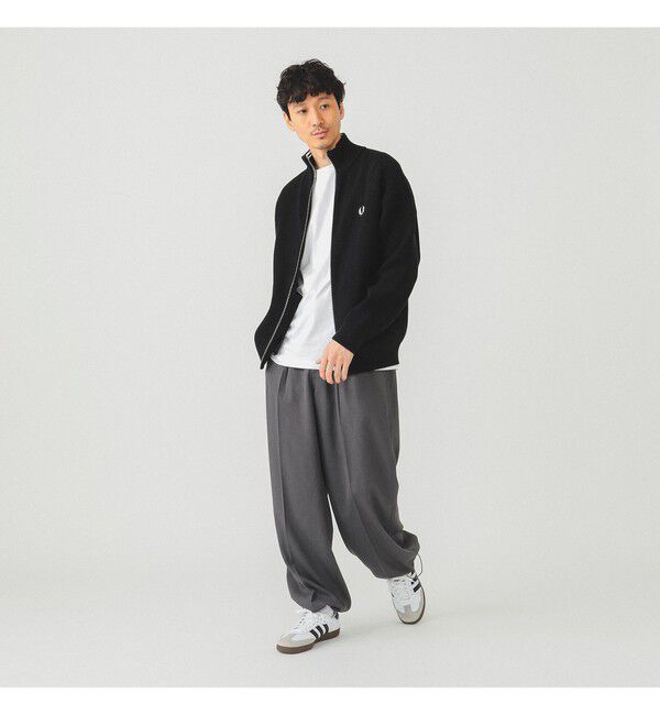 BEAMS「ワイドストレート 2プリーツ  スラックス」|チノ|