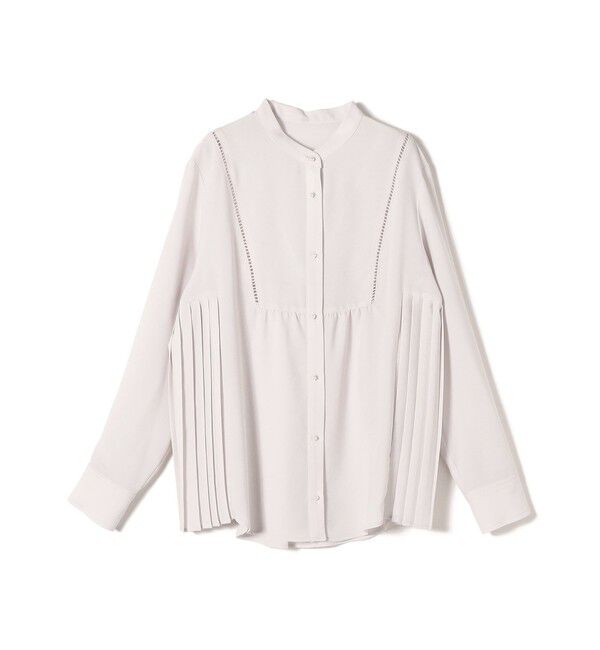 SHIPS for women「【WEB限定】〈手洗い可能〉ストレッチ ジョーゼット プリーツ ブラウス」|シャツ・ブラウス|