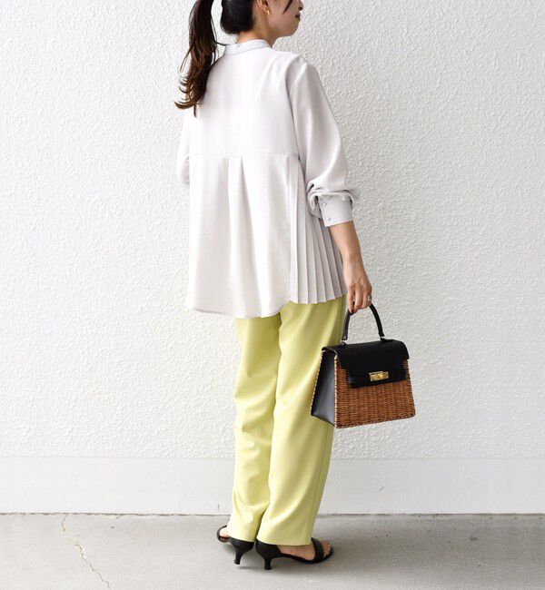SHIPS for women「【WEB限定】〈手洗い可能〉ストレッチ ジョーゼット プリーツ ブラウス」|シャツ・ブラウス|
