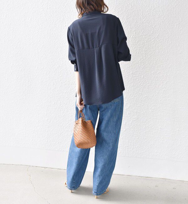 SHIPS for women「【WEB限定】〈手洗い可能〉ストレッチ ジョーゼット プリーツ ブラウス」|シャツ・ブラウス|