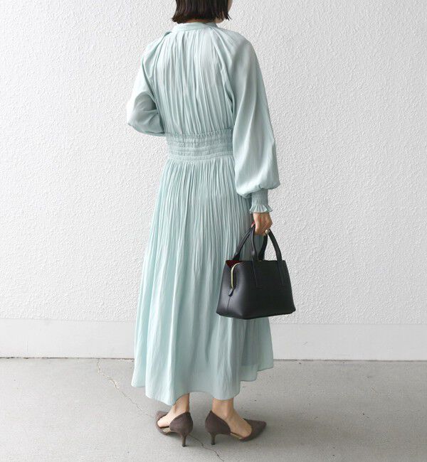 SHIPS for women「ウエスト シャーリング プリーツ ワンピース 24SS ◇」|ワンピース|