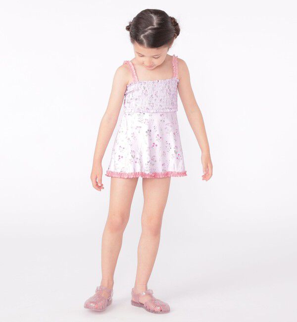 SHIPS KIDS「SHIPS KIDS:90～130cm / フラワー フリル スイム ワンピース」|その他|