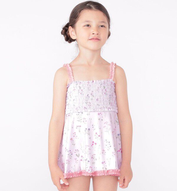 SHIPS KIDS「SHIPS KIDS:90～130cm / フラワー フリル スイム ワンピース」|その他|