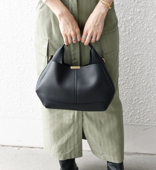 SHIPS any「SHIPS any: ゴールド プレート ワンハンドル 2WAY バッグ」|ショルダー・メッセンジャー|