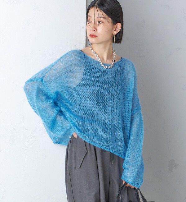 SHIPS for women「モヘヤ メッシュ プルオーバー」|ニット・セーター|