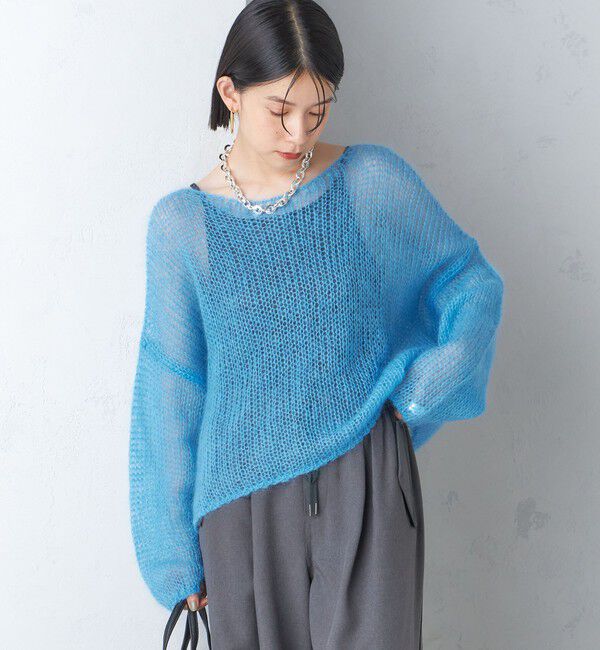 SHIPS for women「モヘヤ メッシュ プルオーバー」|ニット・セーター|