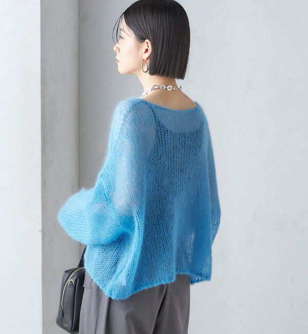 SHIPS for women「モヘヤ メッシュ プルオーバー」|ニット・セーター|