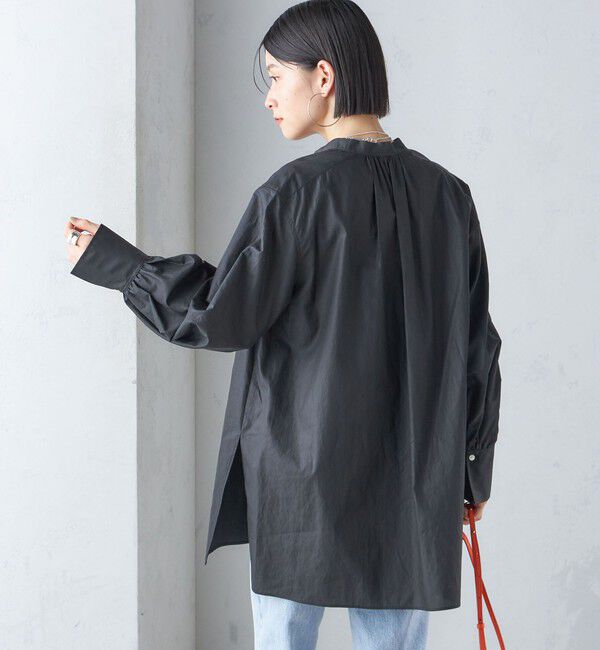 SHIPS for women「〈手洗い可能〉コットン ギャザー チュニック ブラウス」|シャツ・ブラウス|