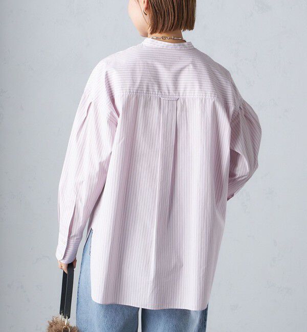 SHIPS for women「〈洗濯機可能〉ピンタック バンド カラー シャツ」|シャツ・ブラウス|