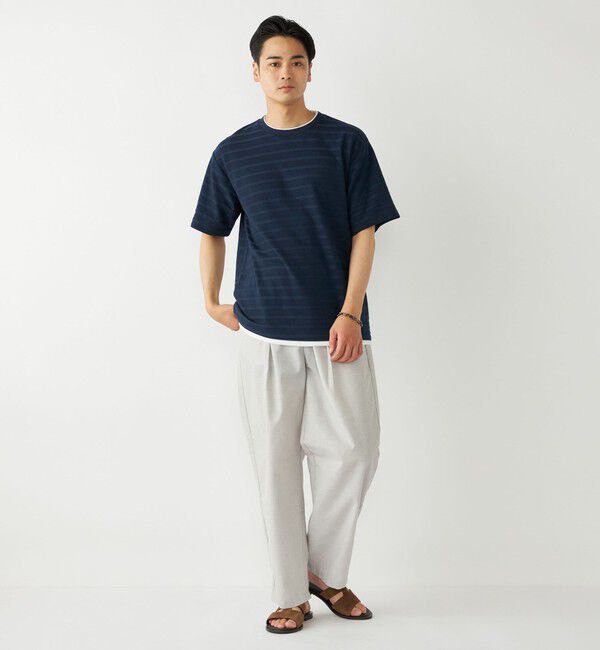 SHIPS Colors 「SHIPS Colors:フェイクレイヤード ボーダー Tシャツ」|Tシャツ・カットソー|