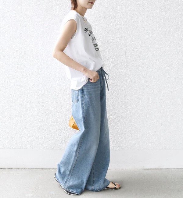 SHIPS for women「プラチナ ヴェール フレンチ スリーブ TEE」|Tシャツ・カットソー|